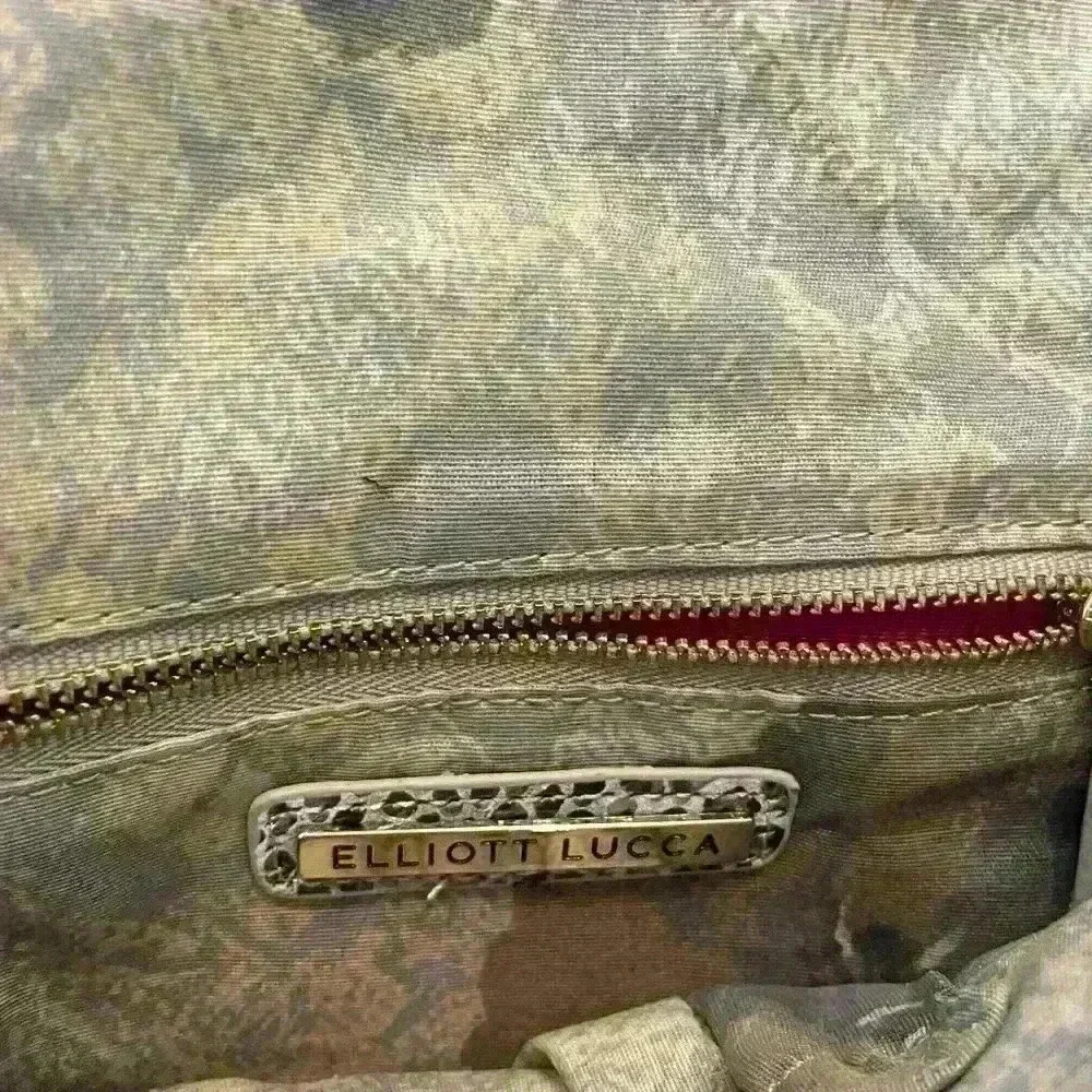 Elliott Lucca Leather Snakeskin Handbag